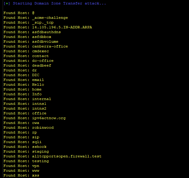 Show found subdomains in output for -axfr · Issue #250 ...