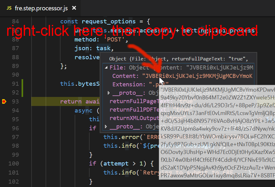 Copy debug data in a pop-up menu (right-click) · Issue #51211 ...