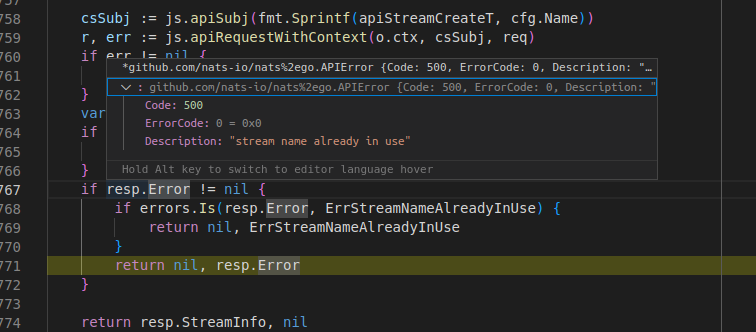 Nats JS client returns the wrong error type? · Issue #1245 · nats-io ...