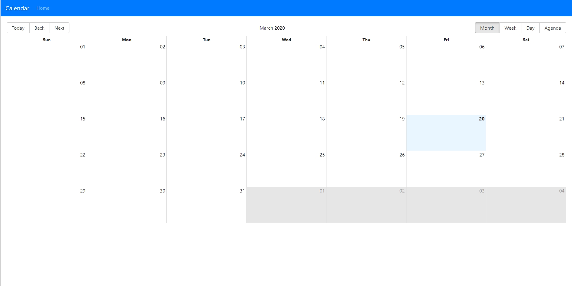 GitHub ivanradunkovic/React Calendar: Calendar built with React