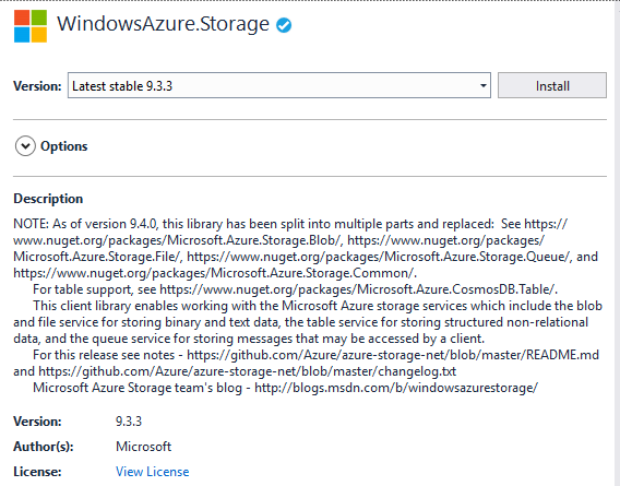 Uses link to outdated nuget package · Issue #28625 · MicrosoftDocs ...