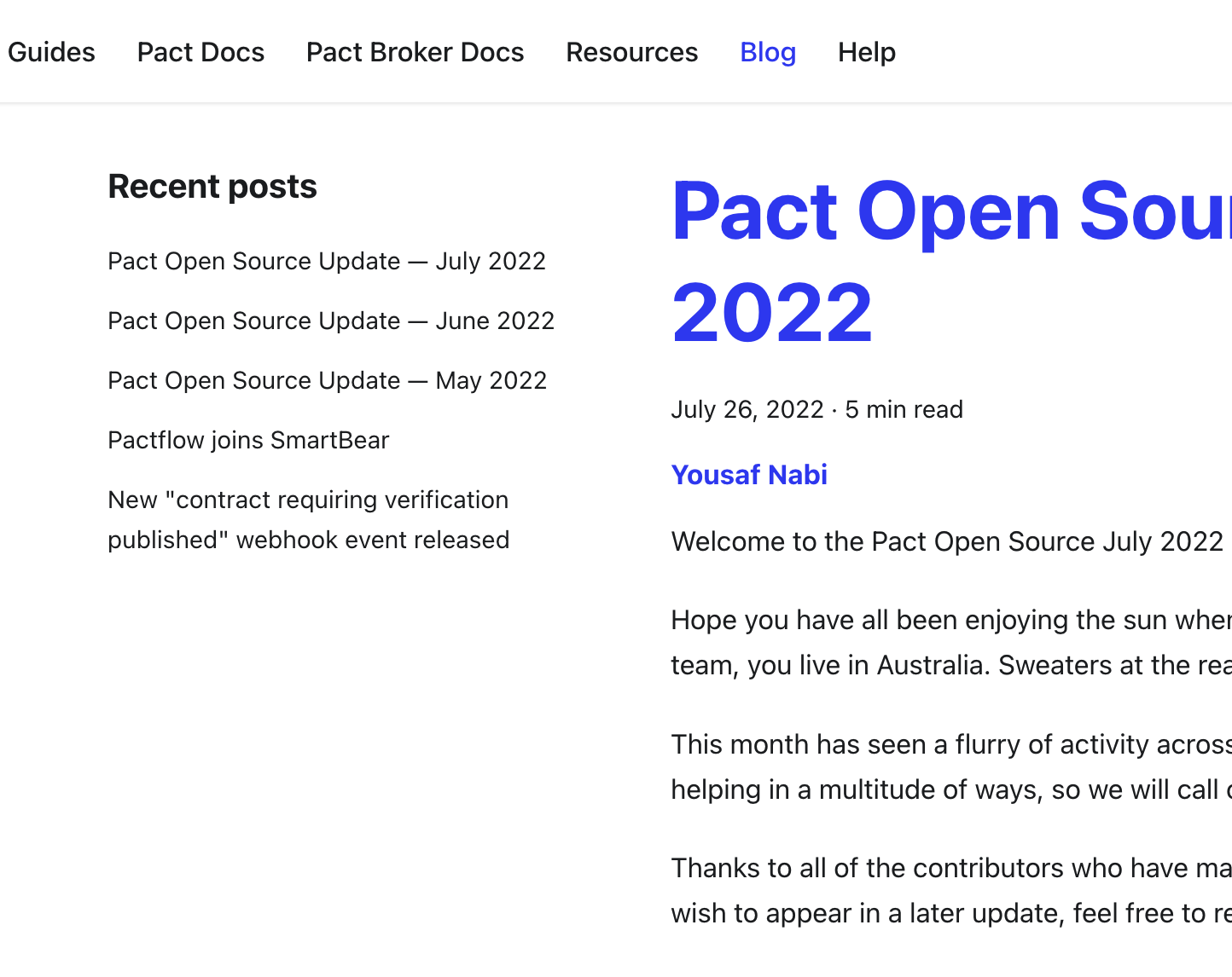 The blog index only keeps the last x entries · Issue #159 · pact ...