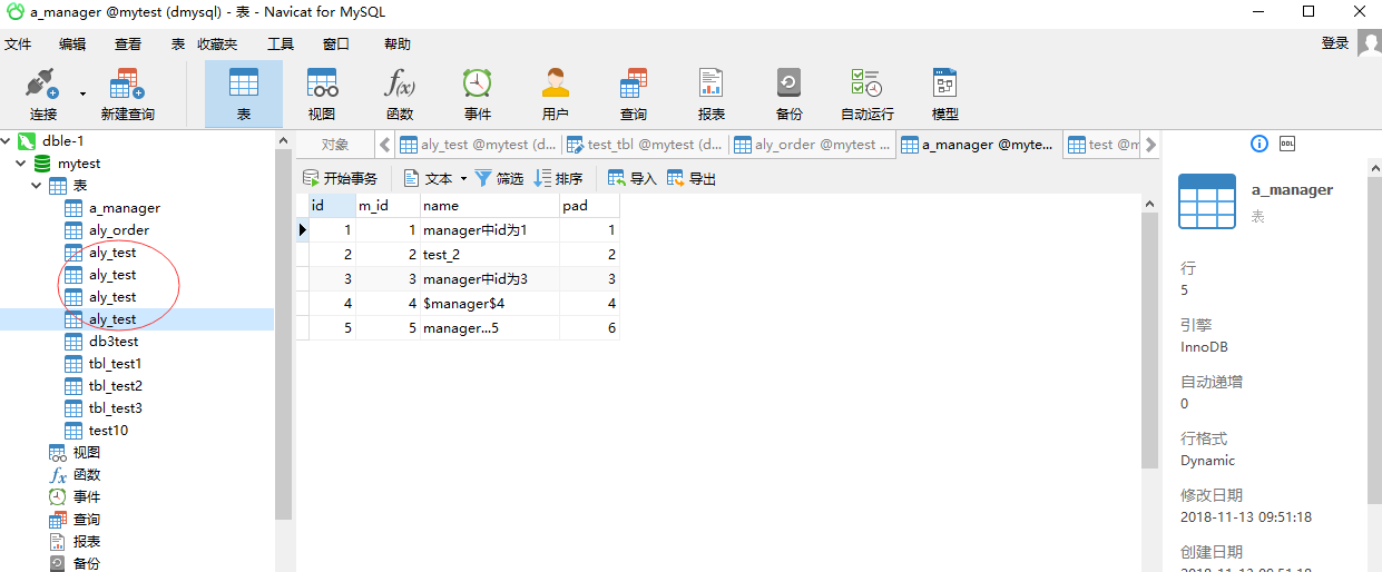 It will show wrong table schema and duplicate table names on the table ...