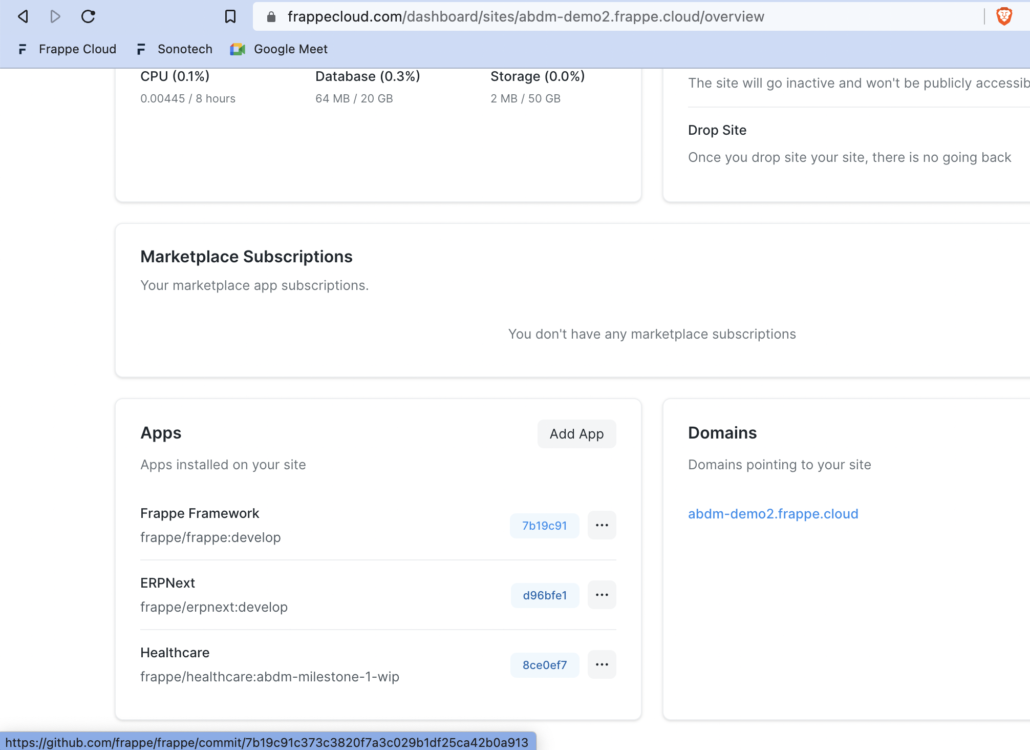 Show commit info for bench apps · Issue 368 · frappe/press · GitHub