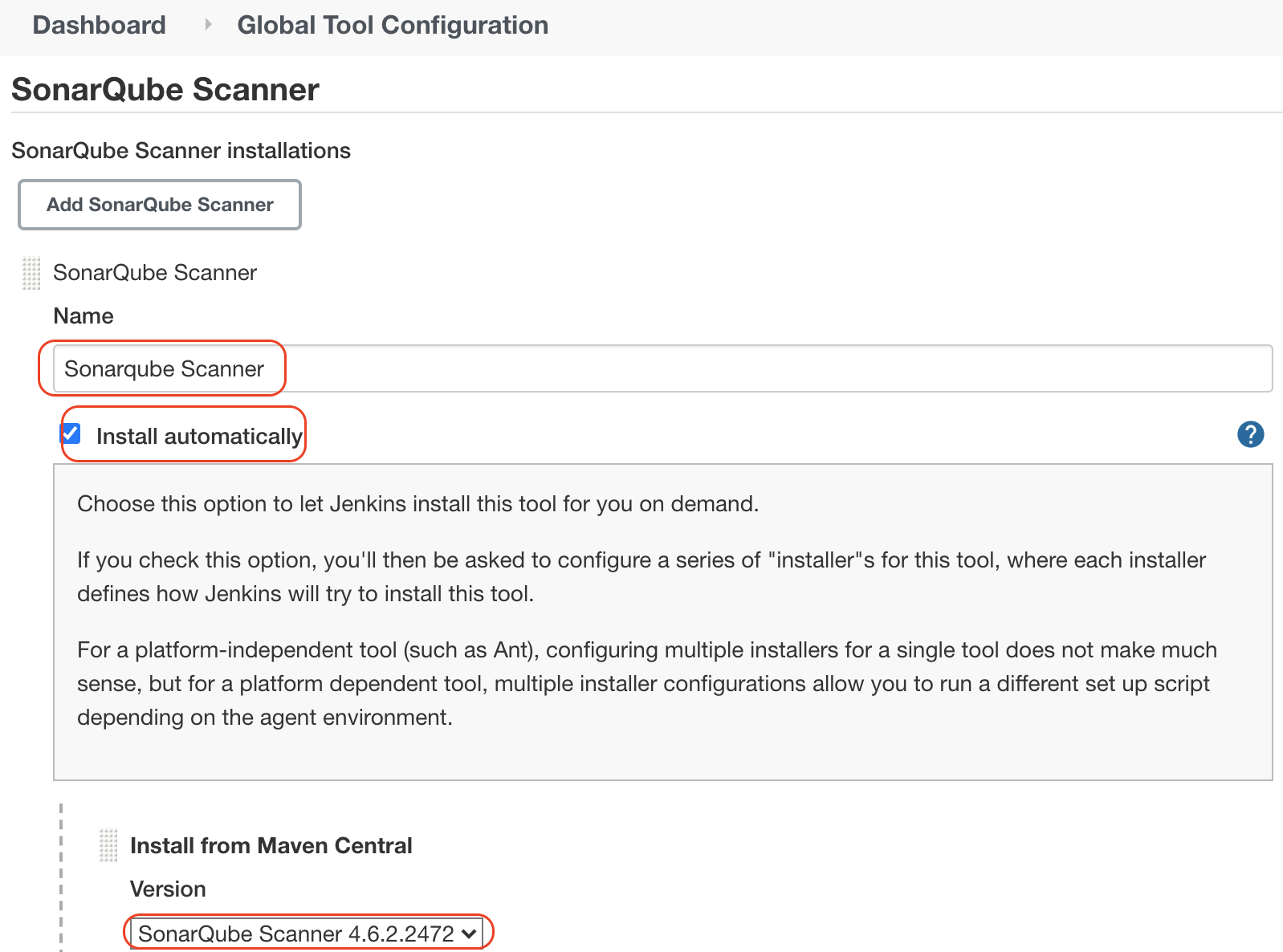 sonarqbue sonarqube scanner add