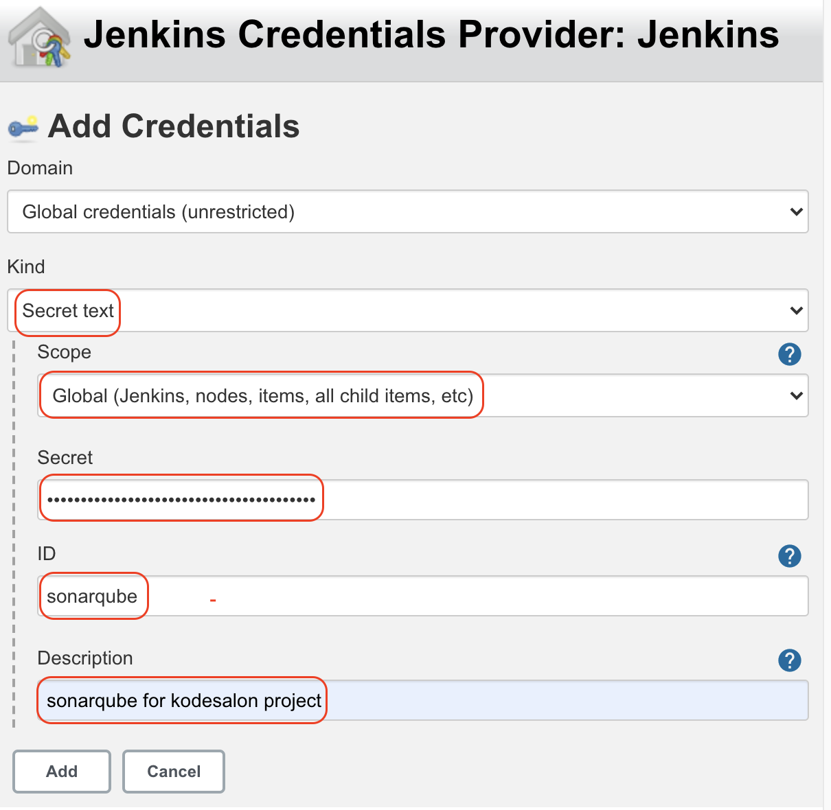 jenkins add credentials