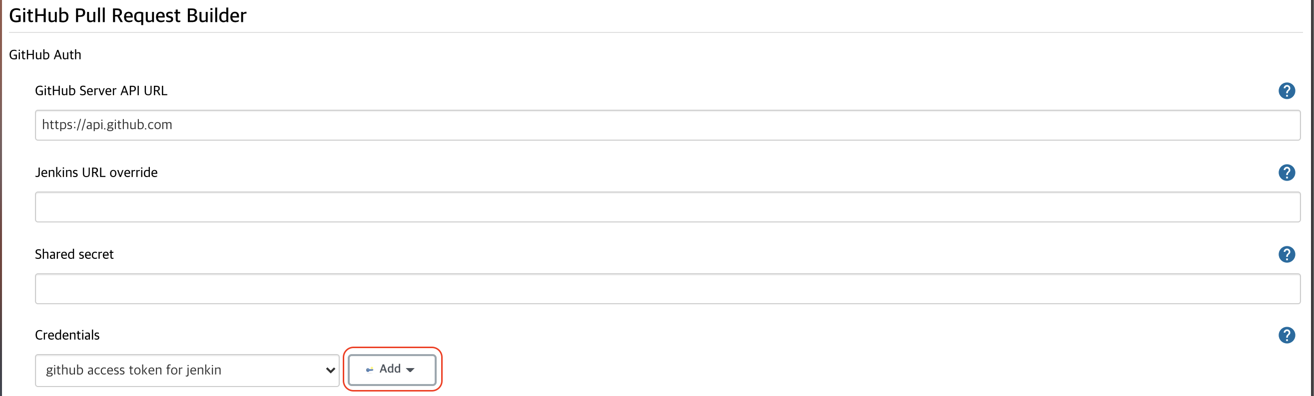 jenkins github pull request builder set up