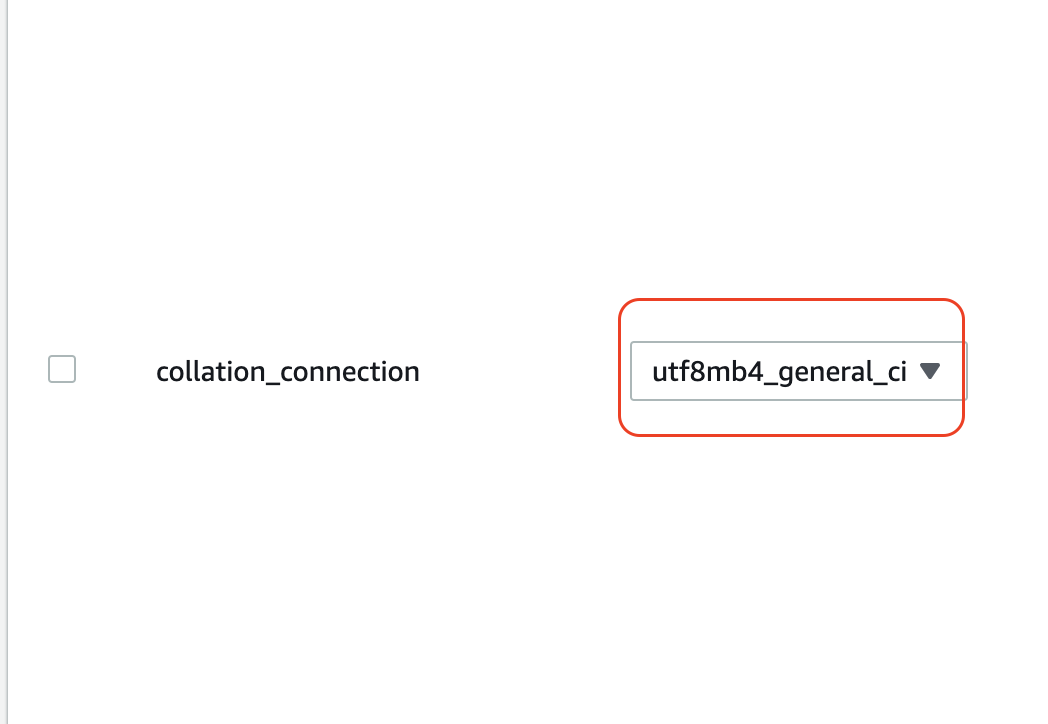 rds collation connect