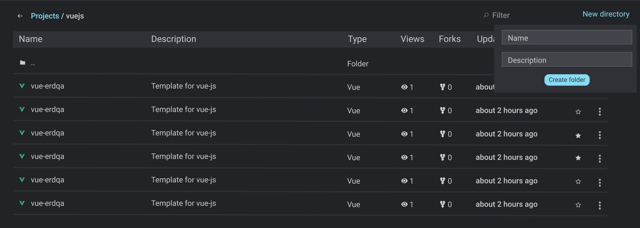 Create file system to manage and organize projects · Issue 1486