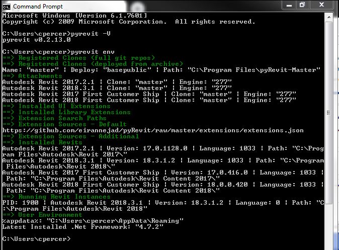 pyrevit env