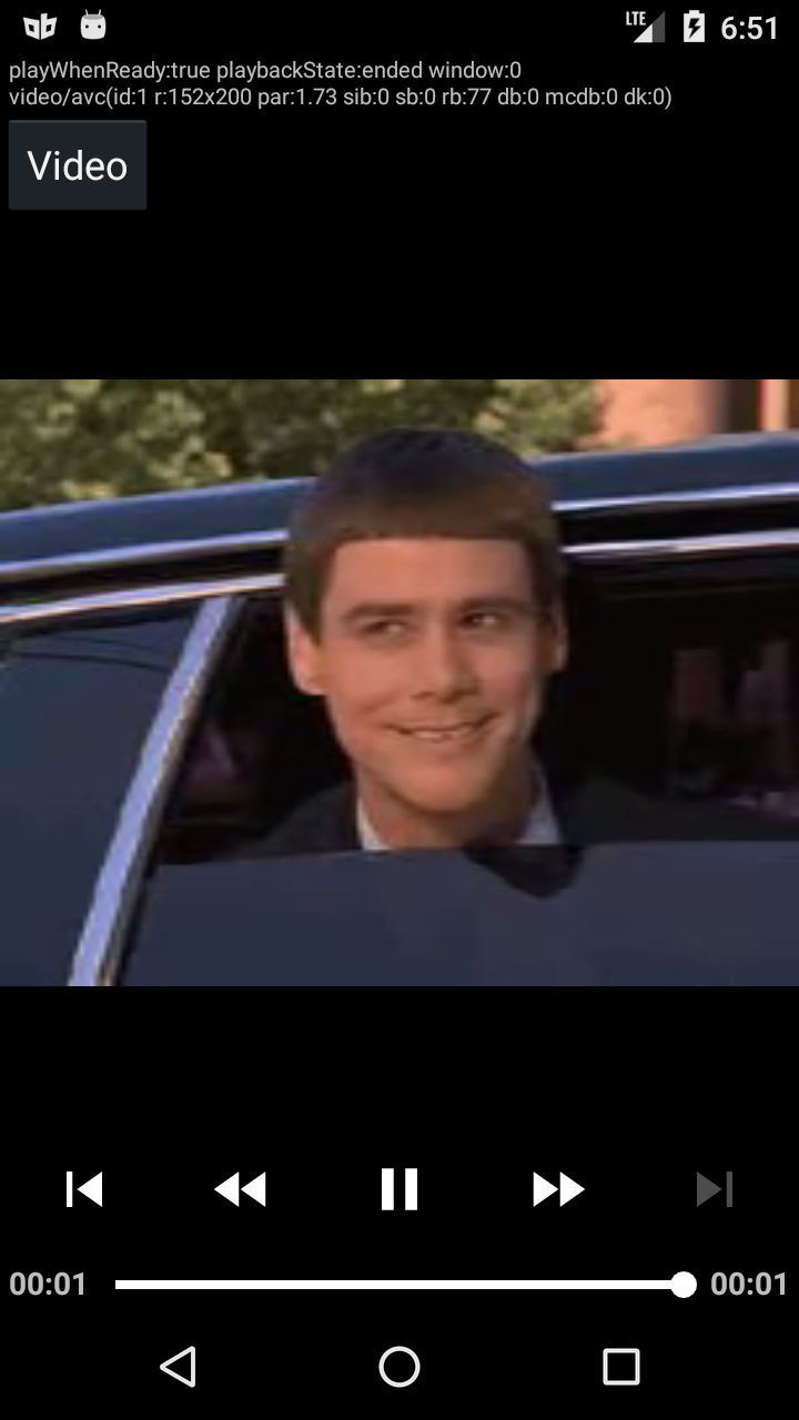 screenshot from demo app