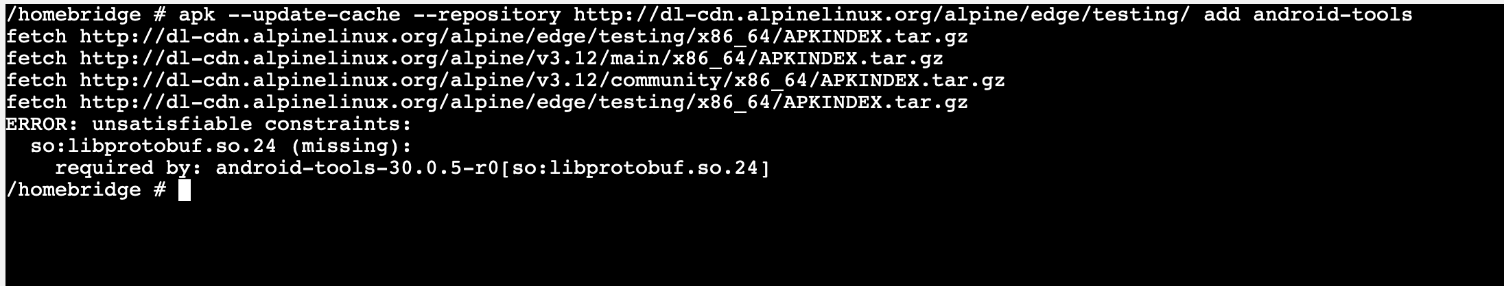 Not possible to install ADB · Issue #25 · dwaan/homebridge-adb · GitHub