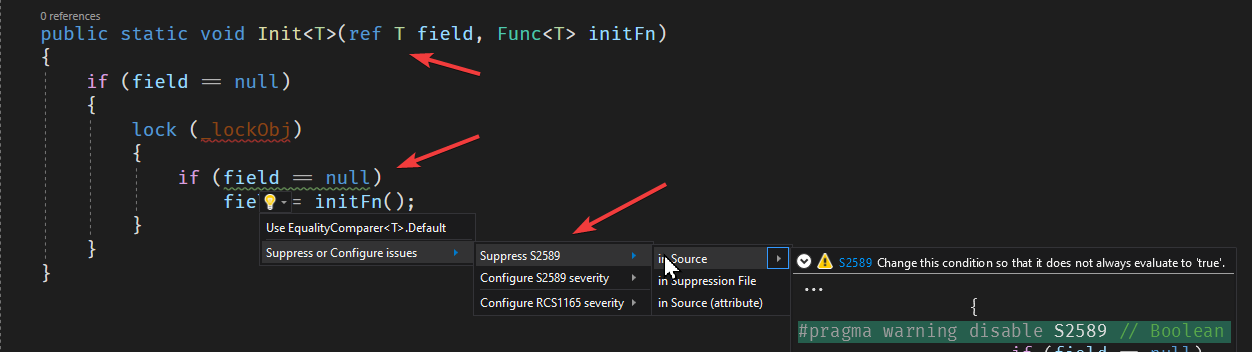 S2589 FP: ref parameters in multithreading · Issue #3353 · SonarSource ...