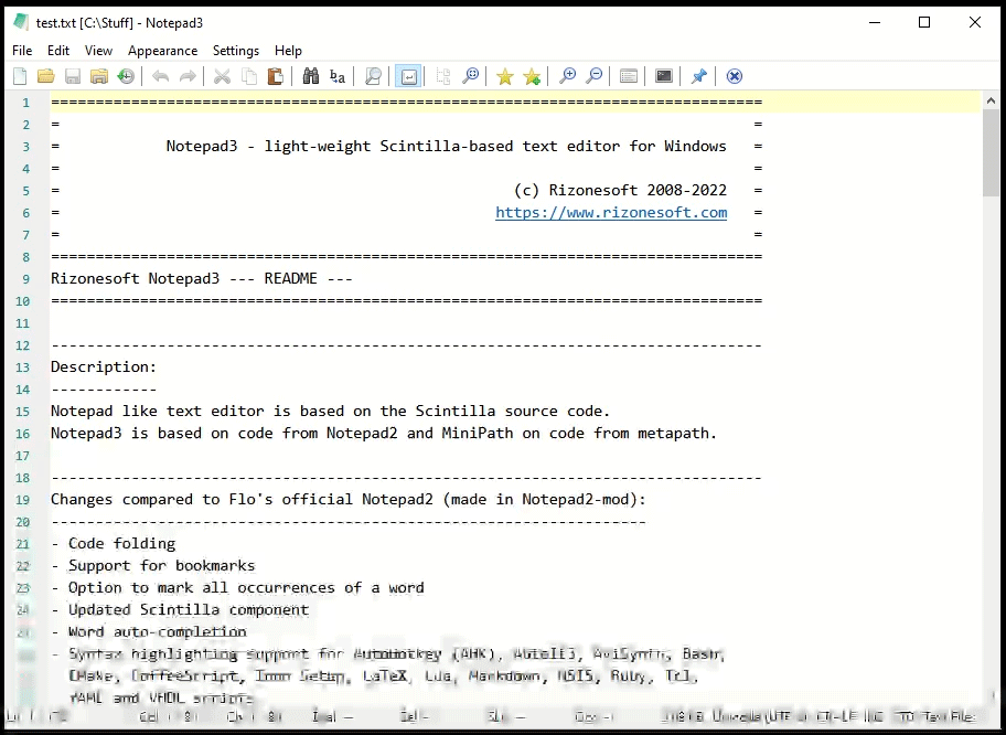 Notepad3_Bookmarks