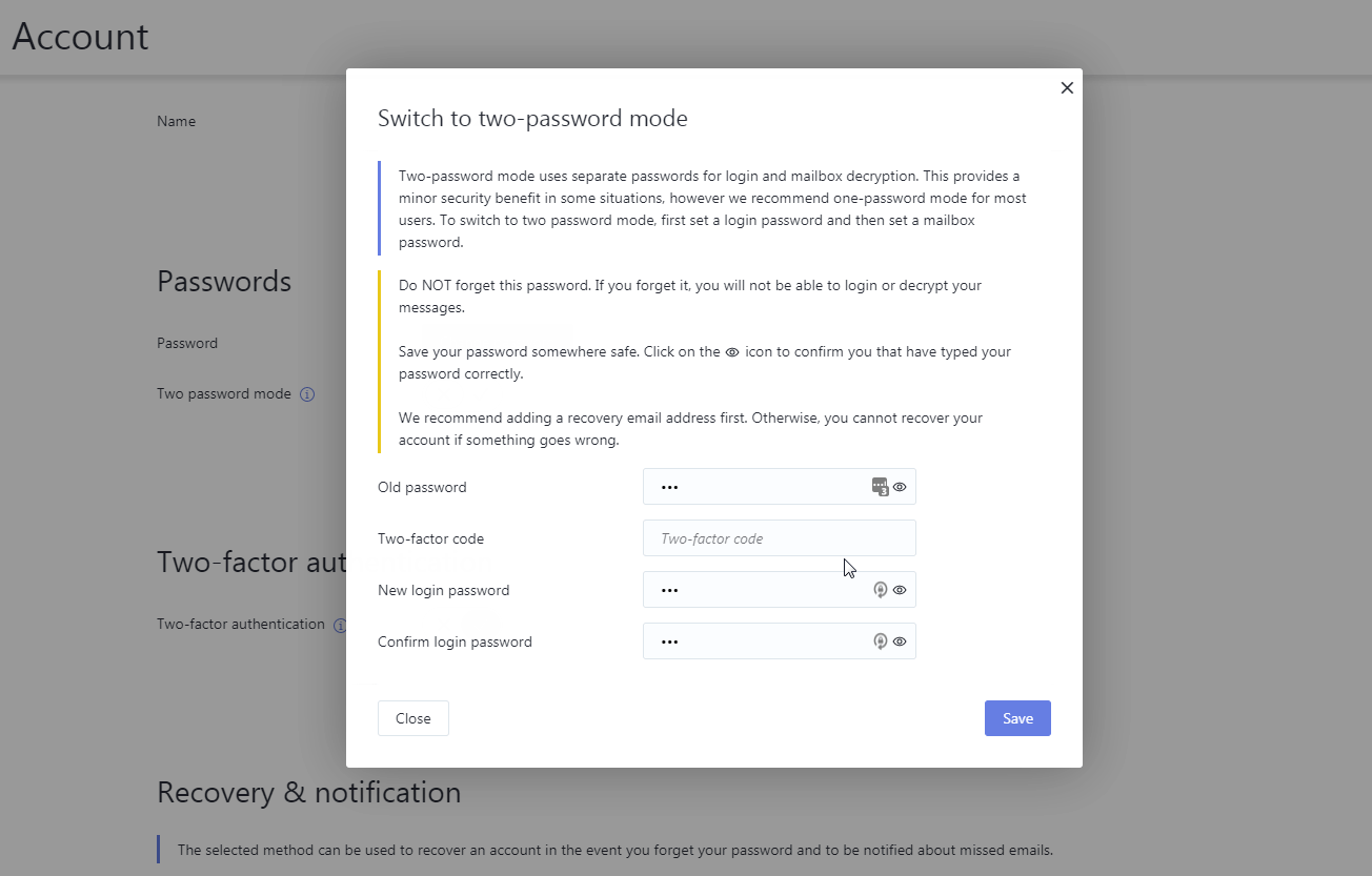 Mailbox password is validated before user data input · Issue 180 · ProtonMail/protonmail