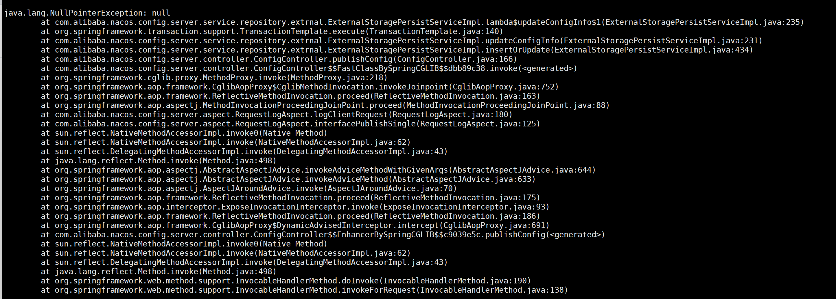 Error when adding configuration · Issue #8079 · alibaba/nacos · GitHub