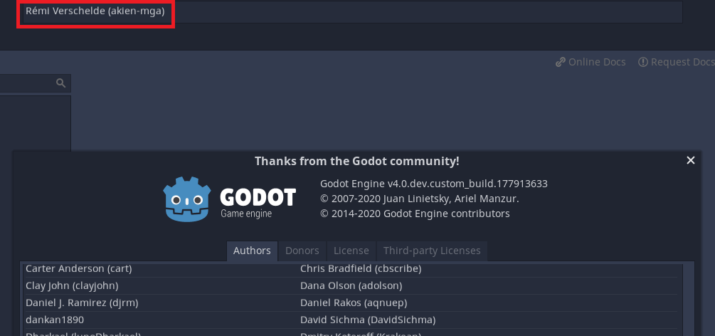 Some Authors are misplaced in Help -> About · Issue #36195 ...