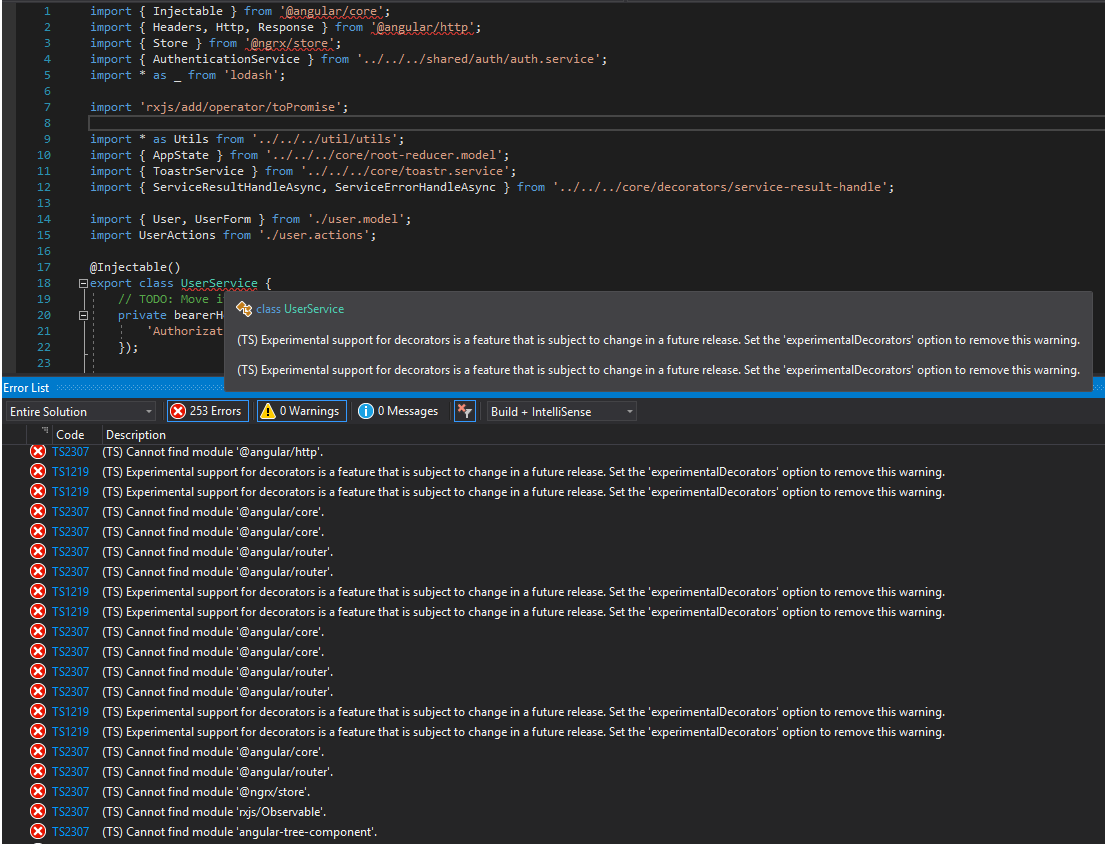 visual studio reset intellisense cache