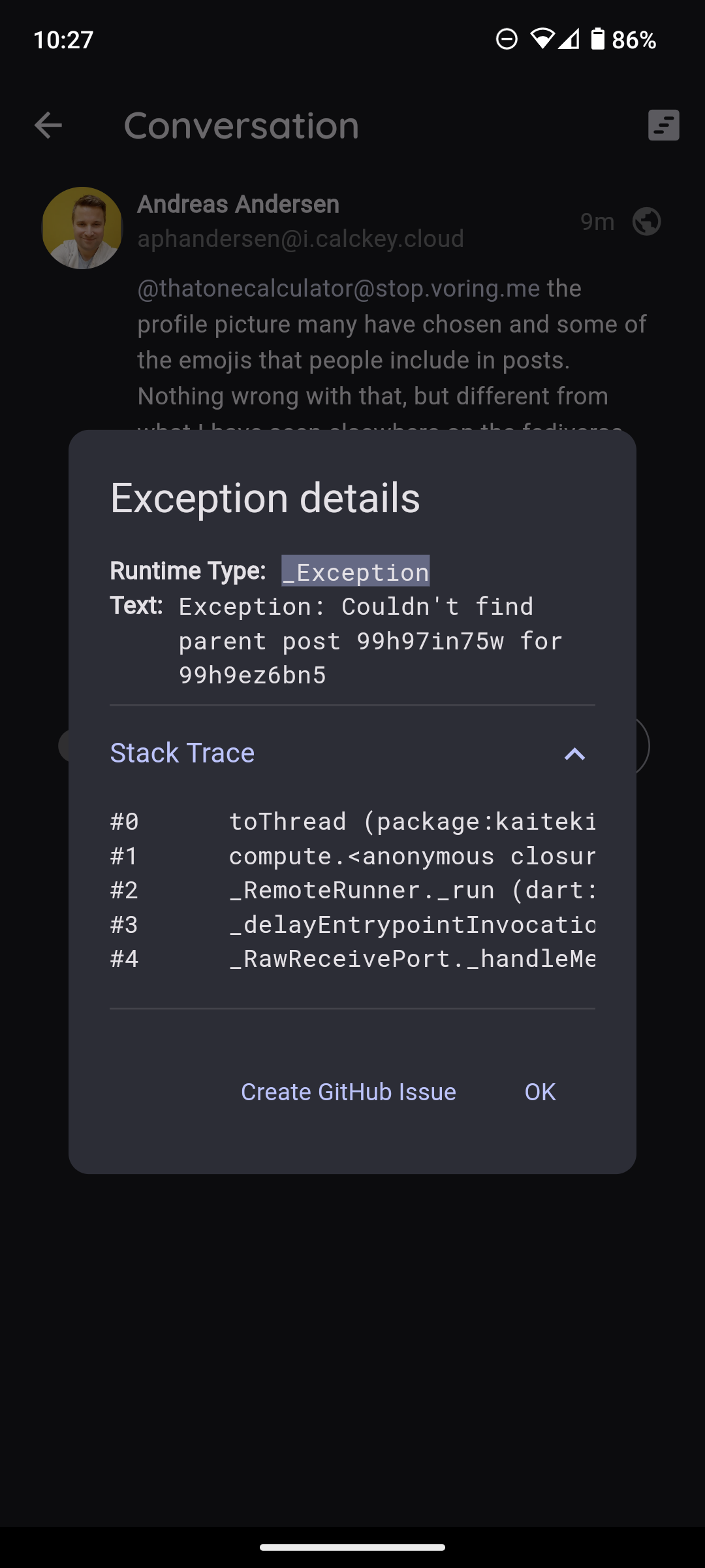 No replies on misskey instances · Issue #243 · Kaiteki-Fedi/Kaiteki ...