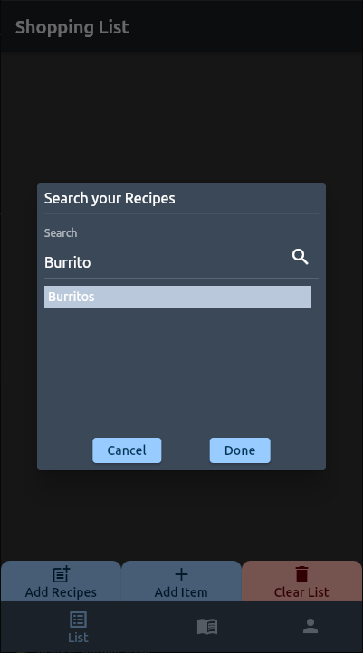 Search Recipes