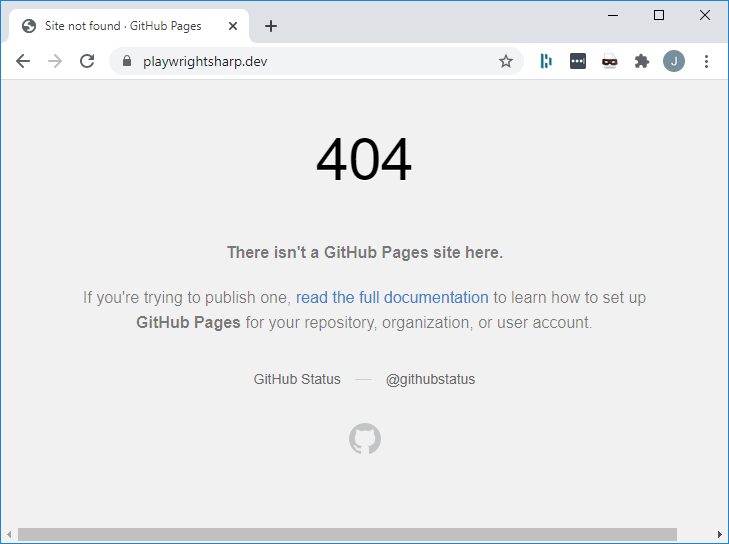 playwrightsharp.dev GitHub page is down · Issue #1064 · microsoft ...