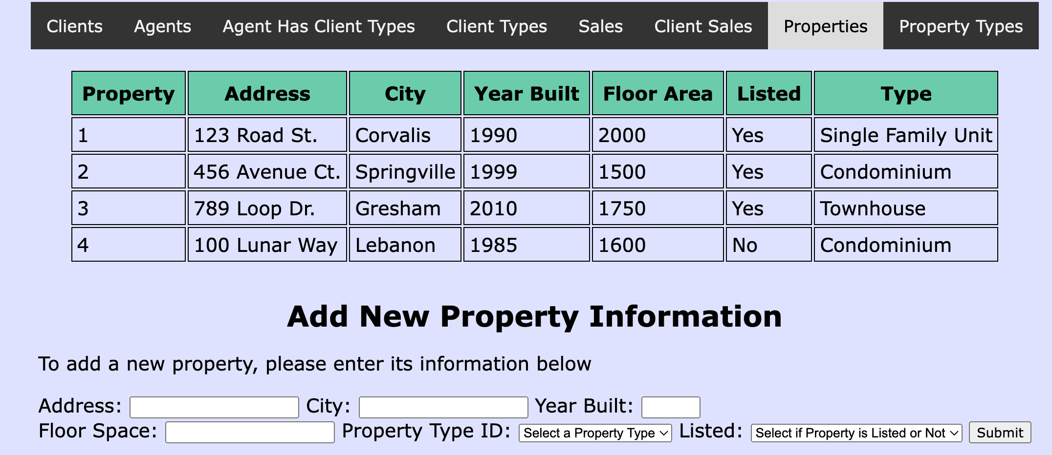 Prop Data GitHub - wendl106/real-estate-firm-web-interface
