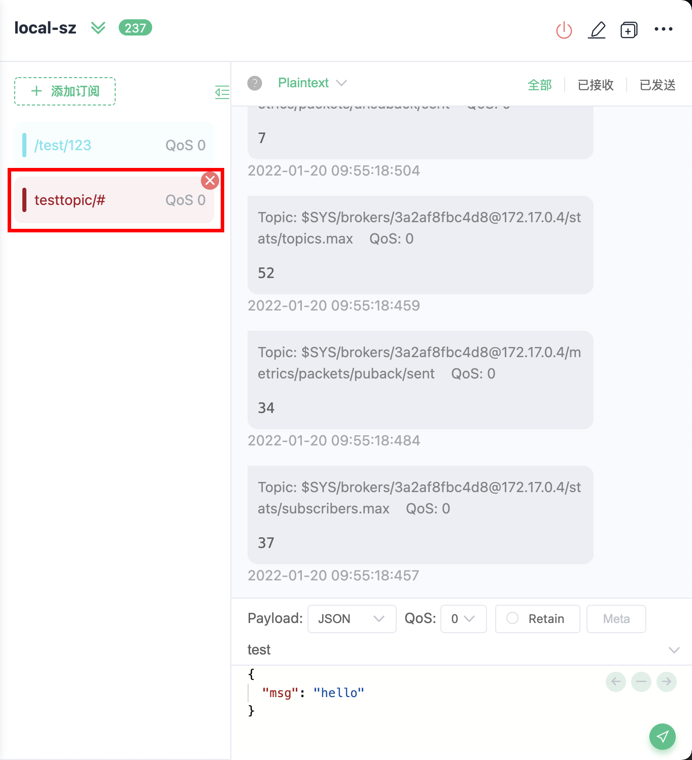 [Bug] topic name display bug · Issue #874 · emqx/MQTTX · GitHub