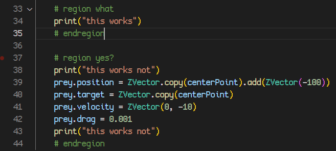 Possible python formatting problem with adding folding version 1.0.18 ...
