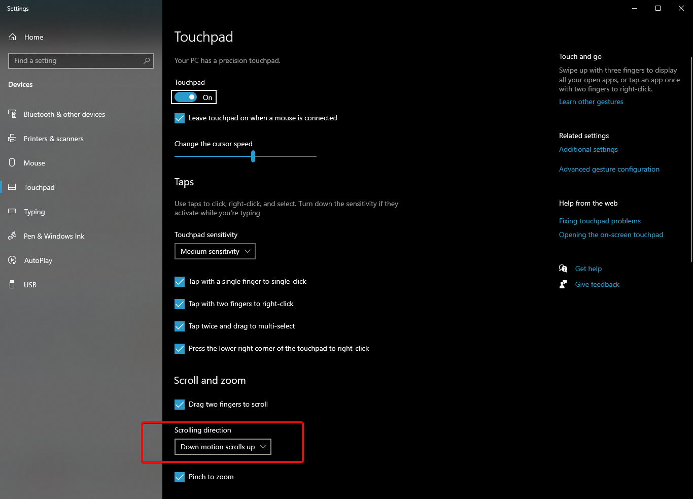 Touchpad: support natural scrolling for volume change (Scrolling ...