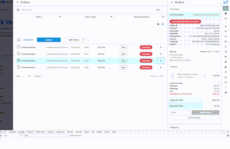Orders list UI allows you to retry Capture when that action shouldn't ...