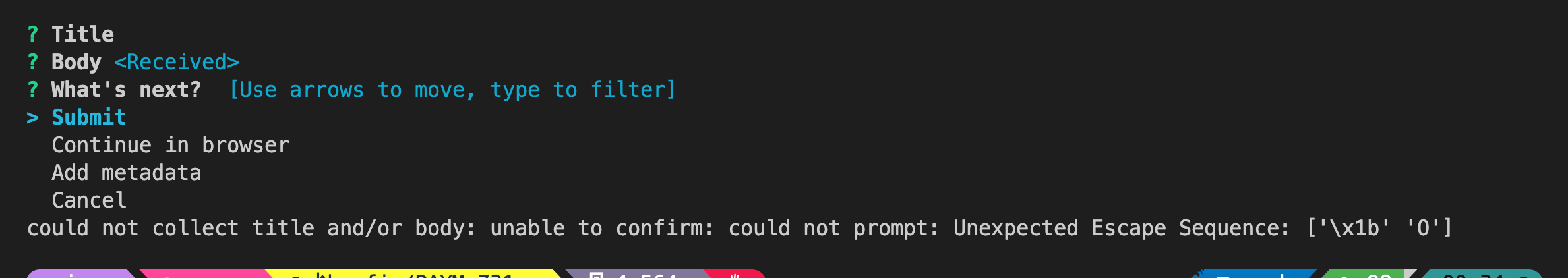 Not working with GitHub CLI · Issue #944 · JanDeDobbeleer/oh-my-posh ...