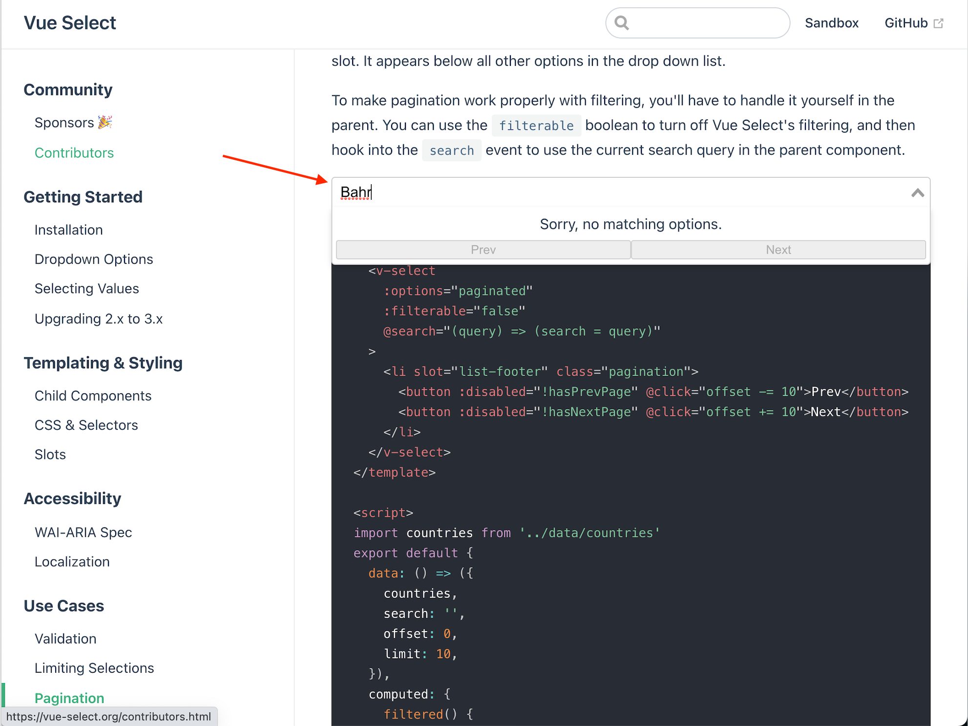 Typing to search does not work as expected in Pagination use case ...