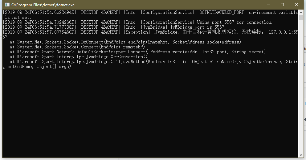 127.0.0.1:5567 access denied · Issue #256 · dotnet/spark · GitHub