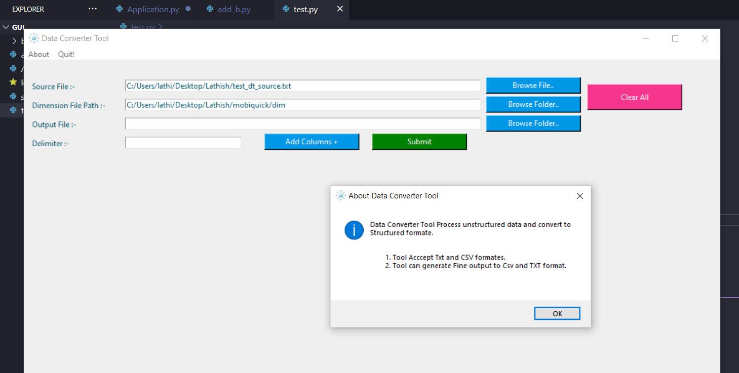GitHub - lathish2232/python_gui_tool: Using Tkinter with dynamic ...