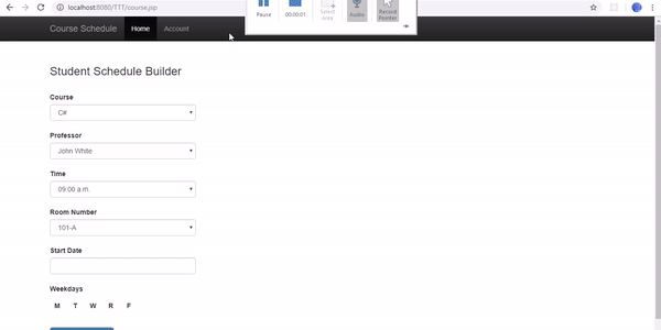 GitHub - reactstl/StudentScheduler: A simple application that uses Java ...
