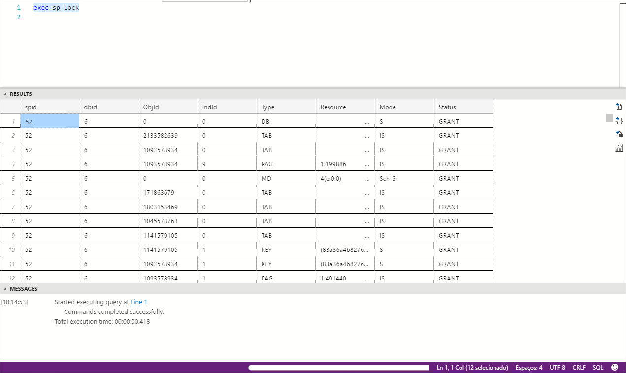 sp_lock RowCount is not displayed after query execution · Issue #169 ...