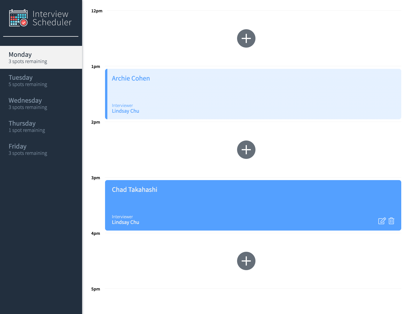 GitHub - CaseyQWood/scheduler: React assignement for LHL · GitHub