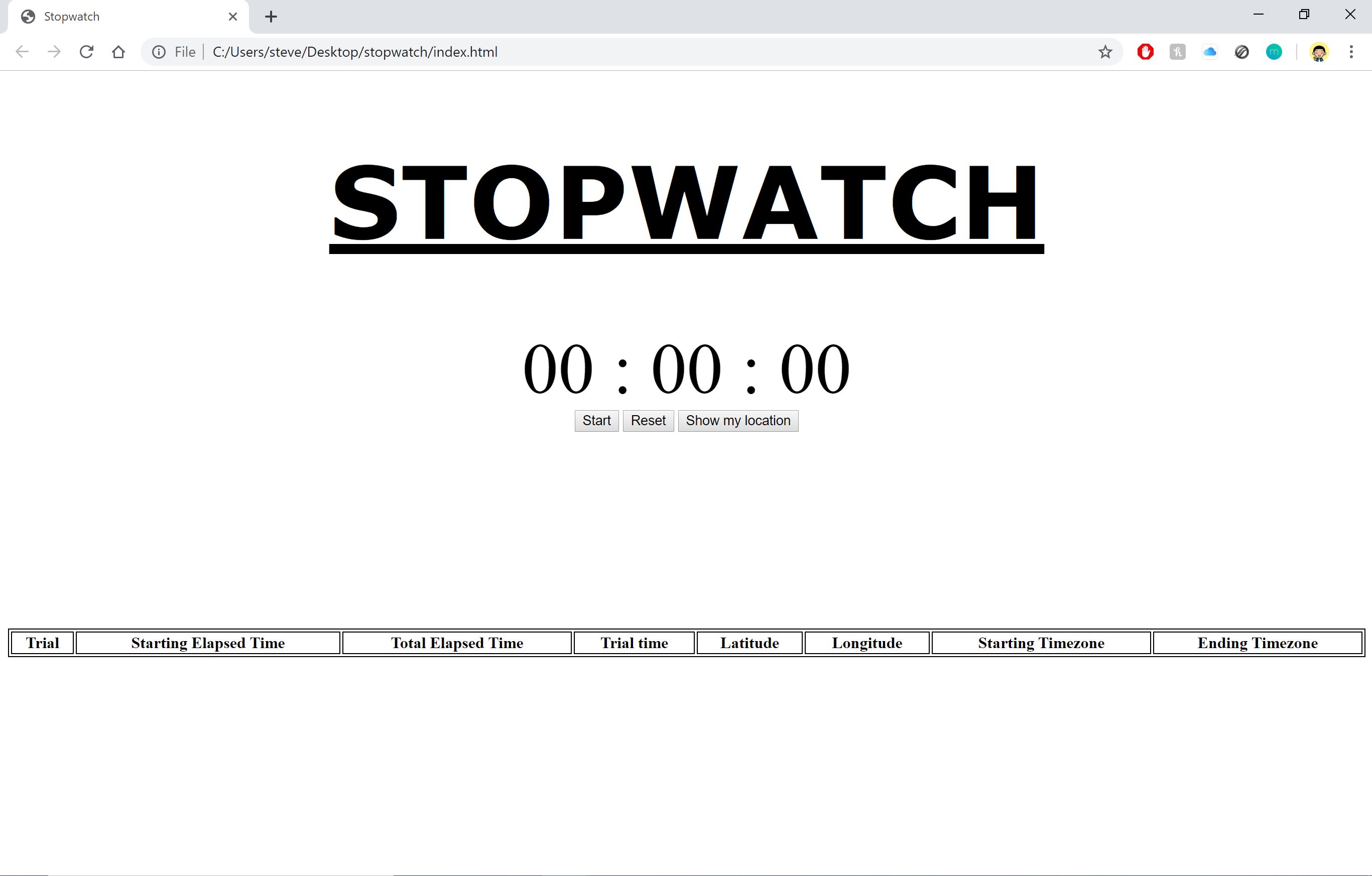 GitHub stevengov/stopwatch