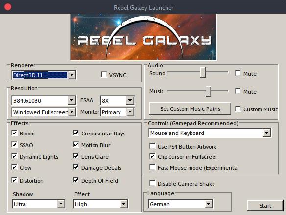 settings opengl or dx3d11