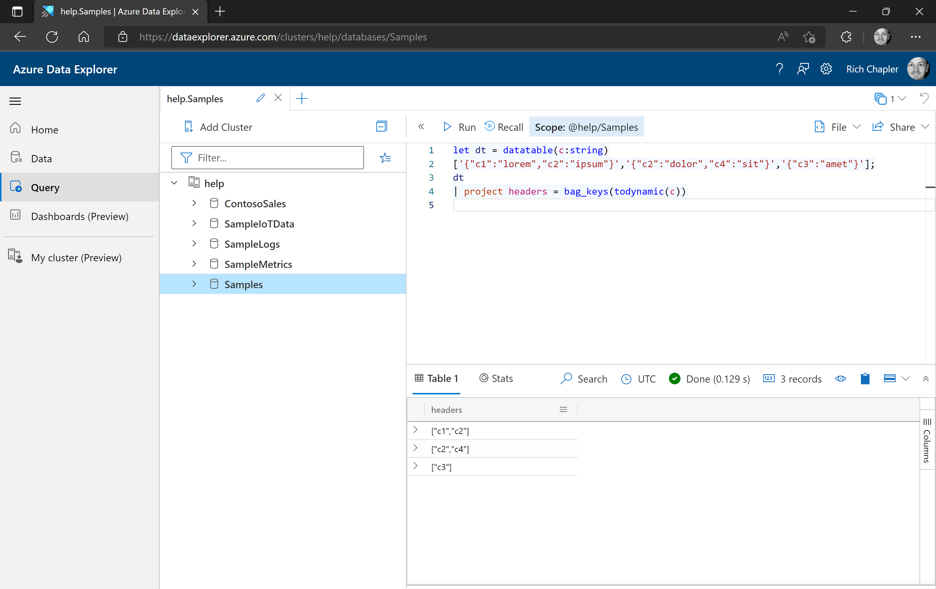 Data Analysis JSON Discovery Azure Solutions