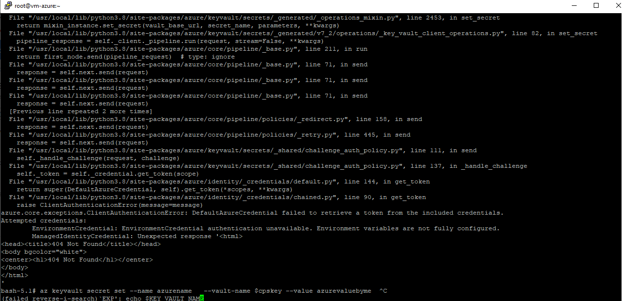 Environment variables are not fully configured error when running this