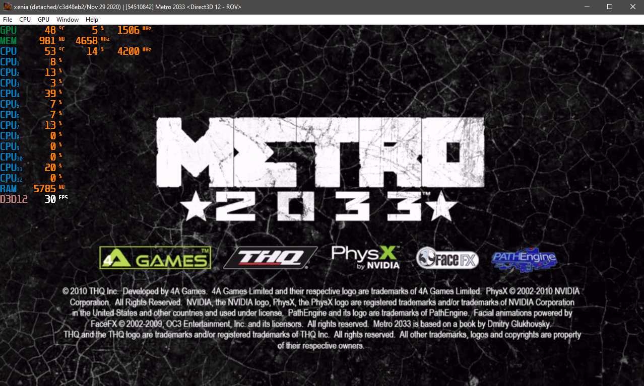 54510842 - Metro 2033 · Issue #556 · xenia-project/game-compatibility