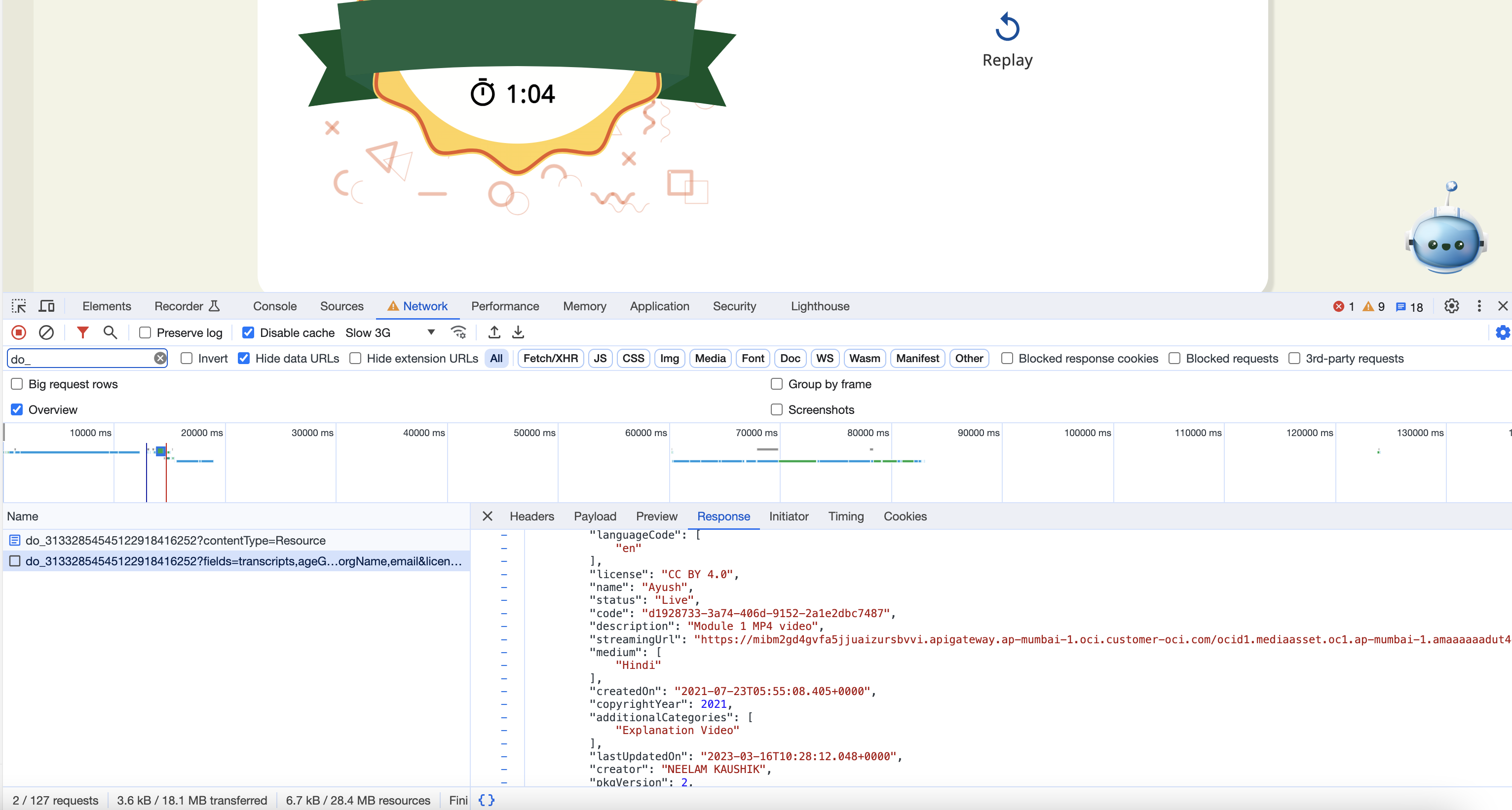 Issue while playing video in DIKSHA (Oracle platform) · SunbirdEd