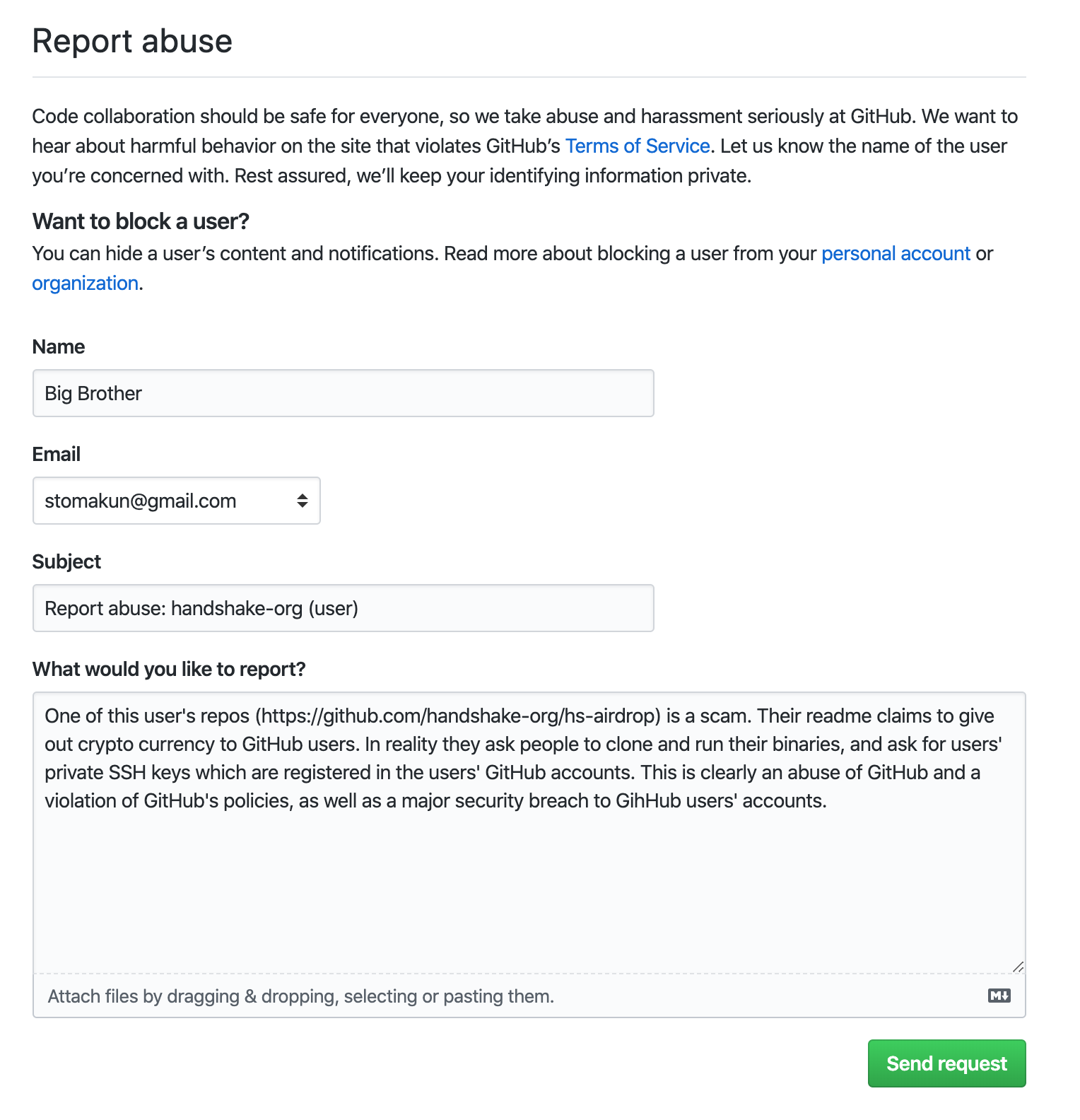 Reported scam · Issue #78 · handshake-org/hs-airdrop · GitHub