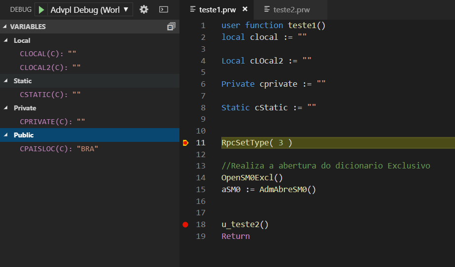 Variaveis Private - Pilha de Chamadas · Issue #153 · totvs/advpl-vscode ...