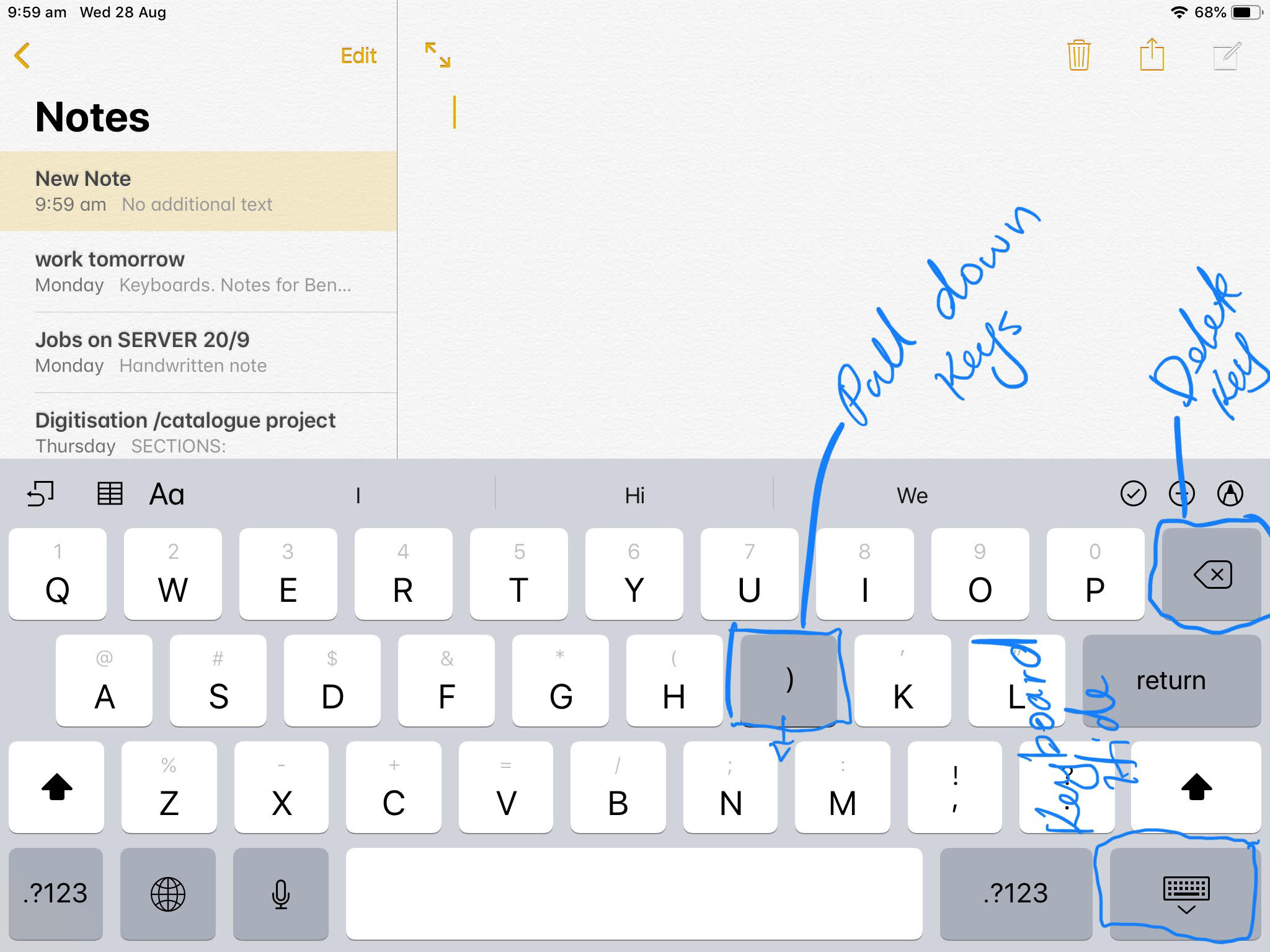 Keyboard suggestions
