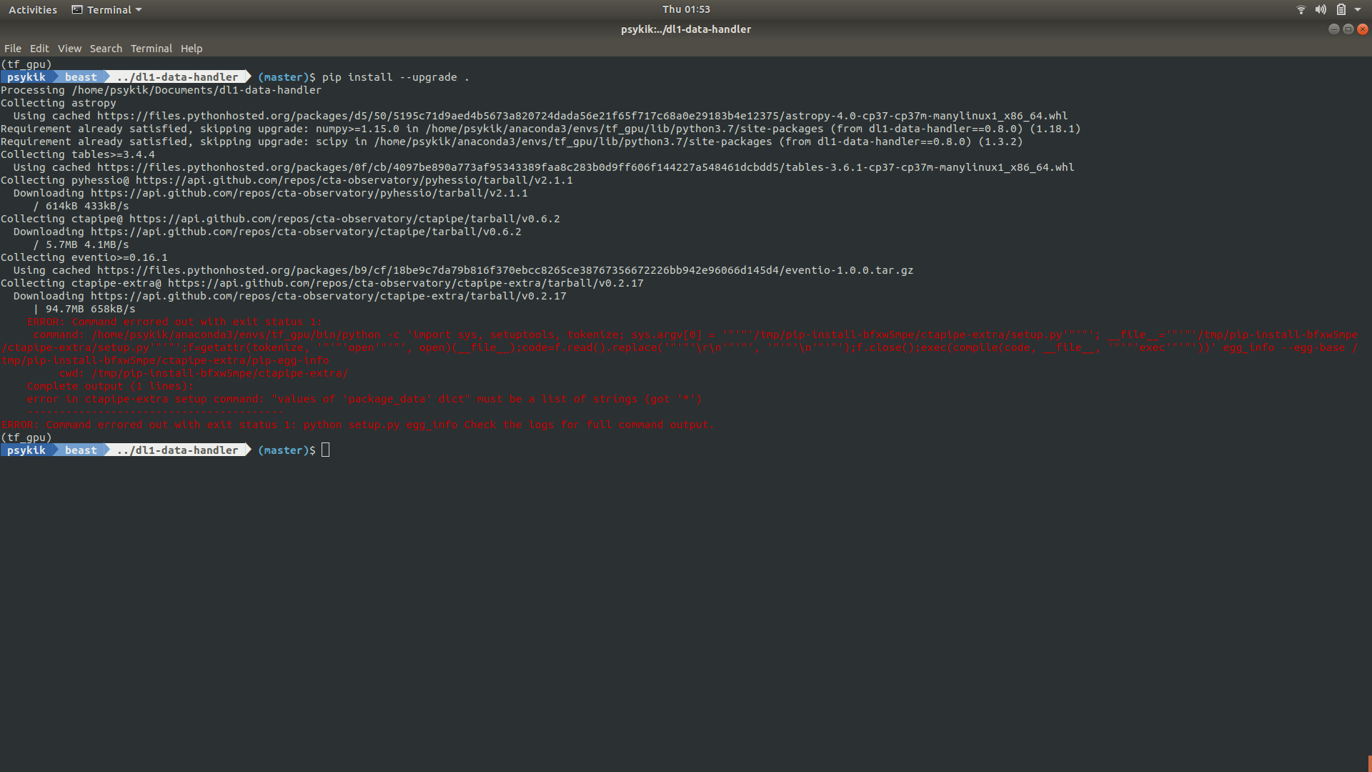 Error in pip install --upgrade . · Issue #125 · ctlearn-project/ctlearn ...