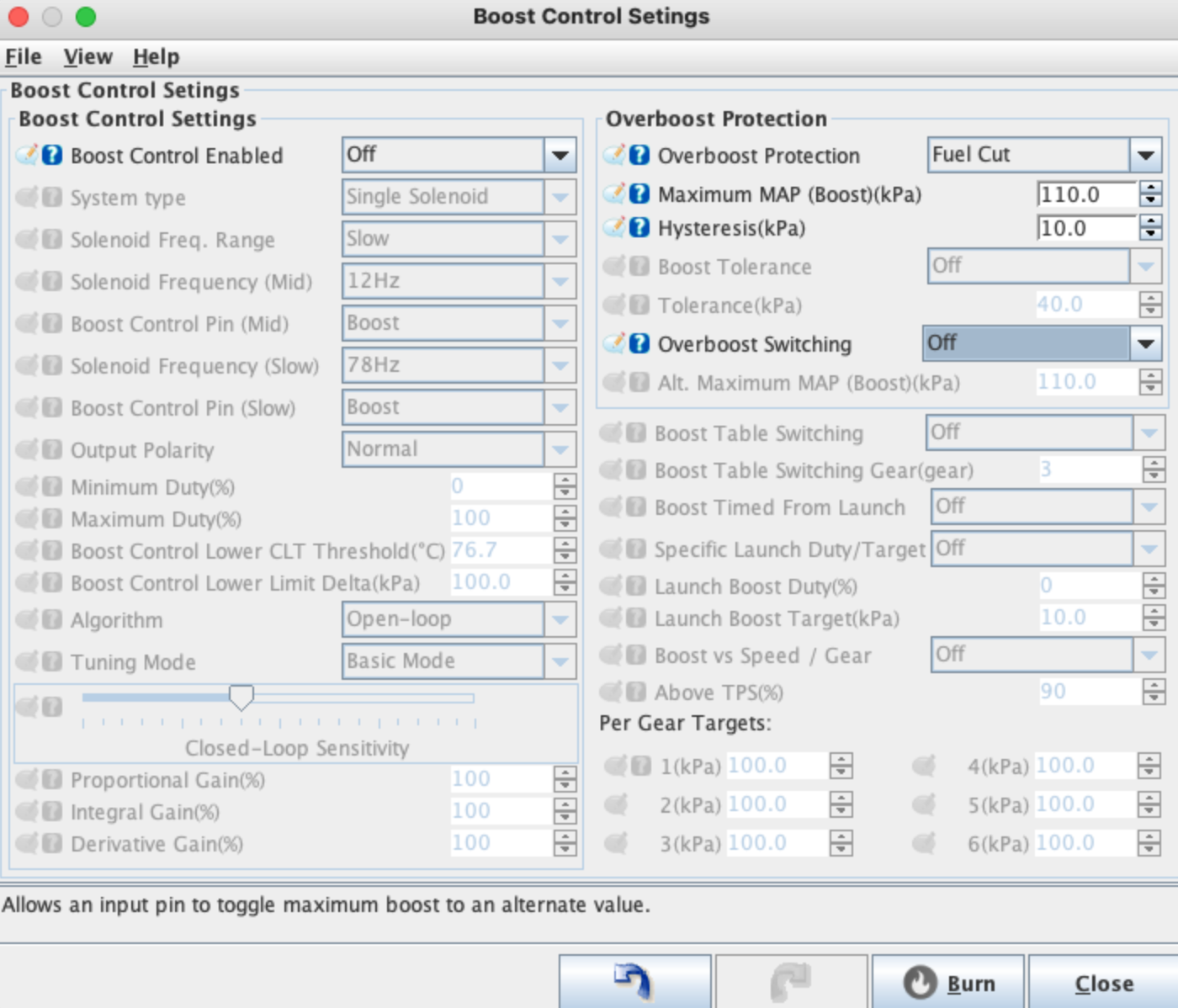 Basic overboost protection · Issue 18 · ackoujens/tunerstudiovalor