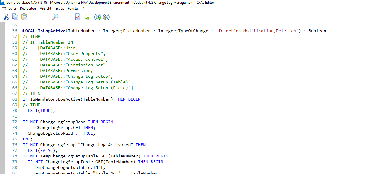 event-request-cod423-change-log-management