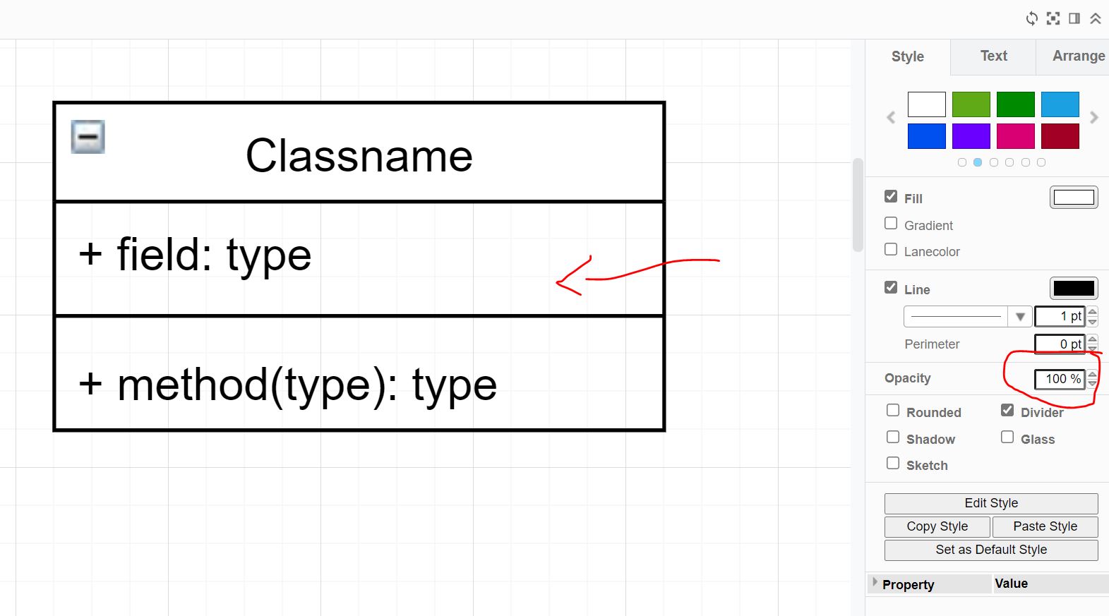 Opacity setting of Classname control does not work for the color white